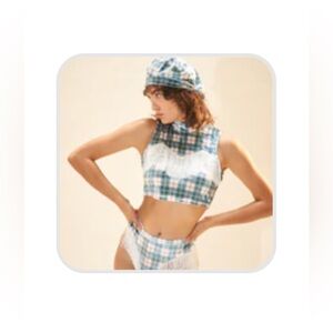 Fashion Brand company plaid velvet fringe top